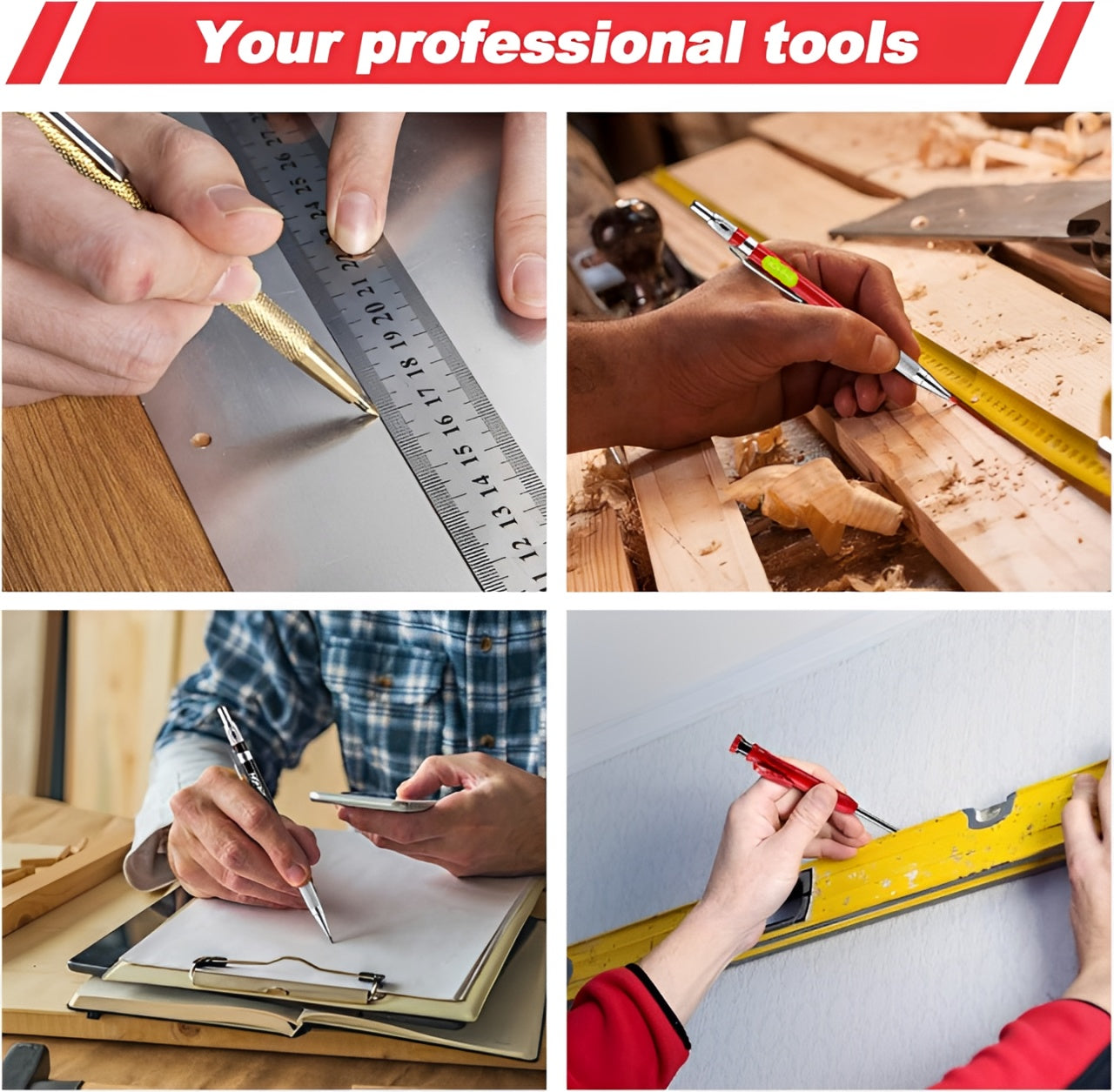 Mechanical Carpenter Pencil Set | Precision Woodworking Pencil Kit
