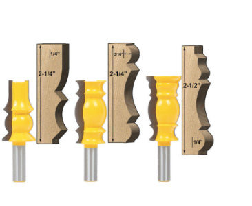 Lenaviro Architek Crown & Trim Router Bits - 1/2" Shank