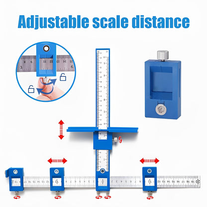 Professional Cabinet Hardware Jig & Cabinet Door Hardware Jig | Precision Cabinet Pull Jig, Drawer Pull Jig & Cabinet Drill Guide | Adjustable Cabinet Jig for Handles & Cabinet Door Knob Template