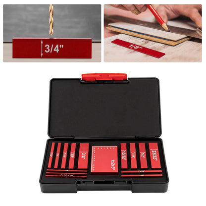 15 Precision Setup Blocks Set for Woodworking - Aluminum Height Gauge Blocks for Router Table and Table Saw Calibration