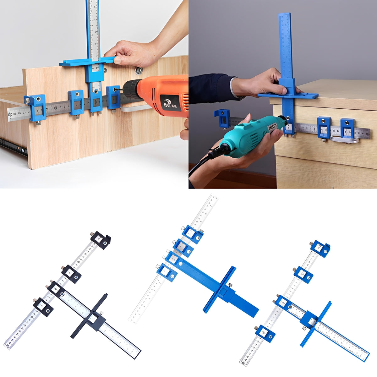 Professional Cabinet Hardware Jig & Cabinet Door Hardware Jig | Precision Cabinet Pull Jig, Drawer Pull Jig & Cabinet Drill Guide | Adjustable Cabinet Jig for Handles & Cabinet Door Knob Template