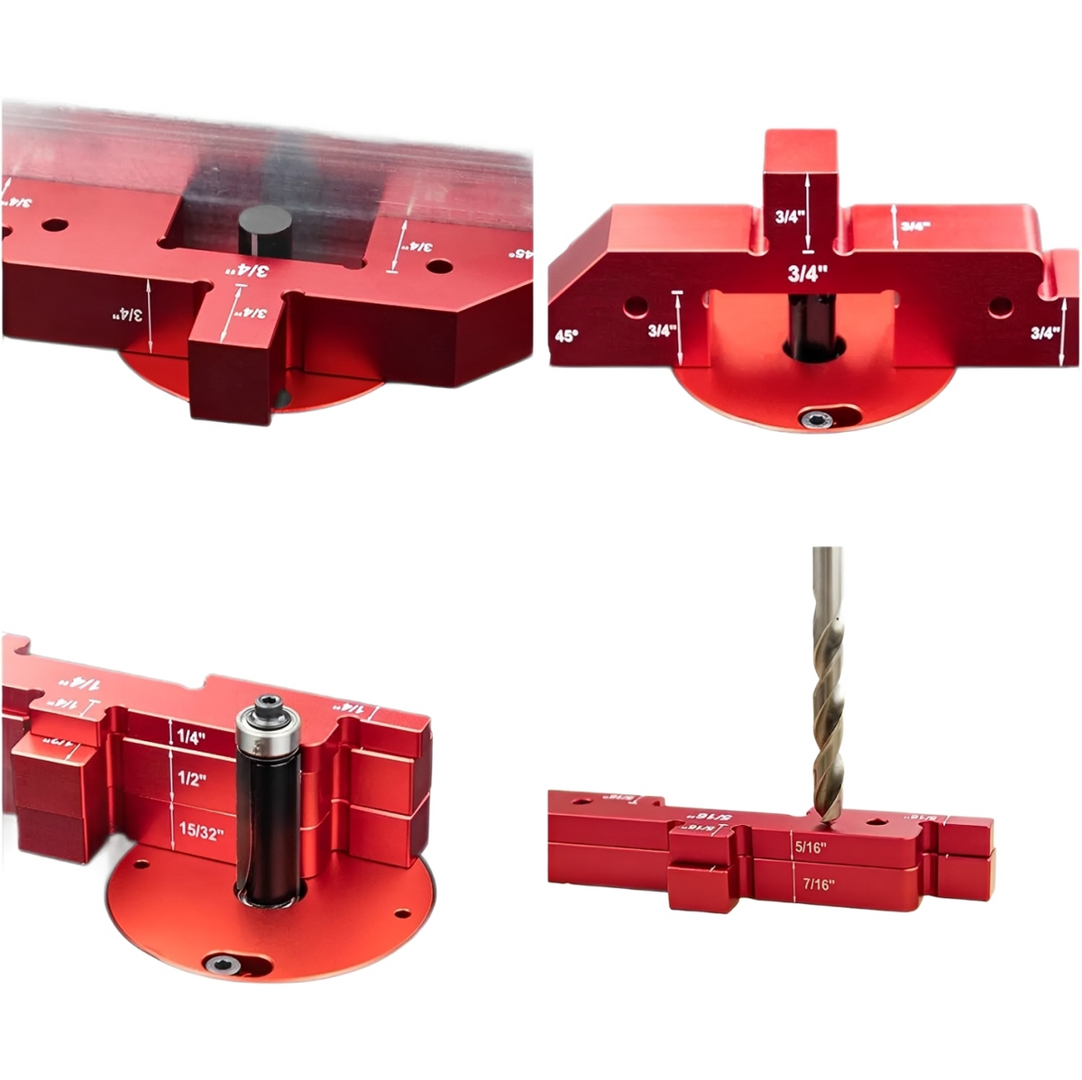 14 Precision Setup Blocks Set for Woodworking - Aluminum Height Gauge Blocks for Router Table and Table Saw Calibration