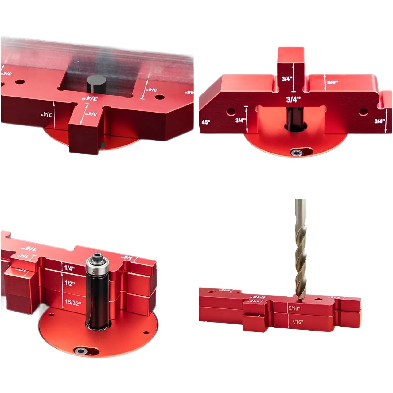 14 Precision Setup Blocks Set for Woodworking - Aluminum Height Gauge Blocks for Router Table and Table Saw Calibration
