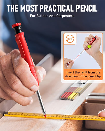 Mechanical Carpenter Pencil Set | Precision Woodworking Pencil Kit