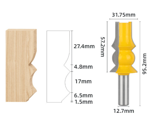 Lenaviro Architek Crown & Trim Router Bits - 1/2