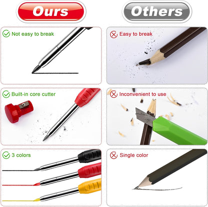 Mechanical Carpenter Pencil Set | Precision Woodworking Pencil Kit