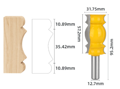 Lenaviro Architek Crown & Trim Router Bits - 1/2