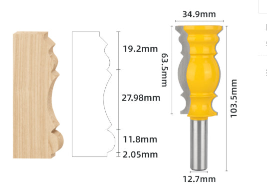 Lenaviro Architek Crown & Trim Router Bits - 1/2" Shank