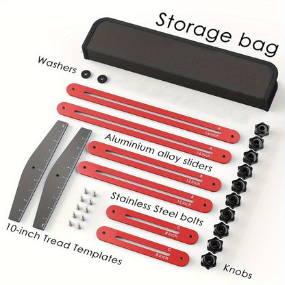 Stair Tread Template Tool & Measuring Jig – Adjustable Metal Stair Gauge