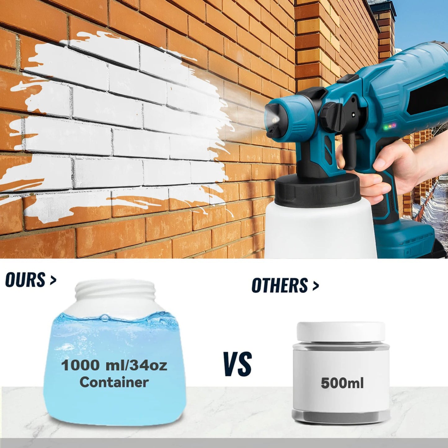 Cordless Paint Sprayer Handheld Airless Spray Paint Gun