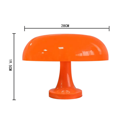 Retro Orange Vintage Mushroom Lamp - Mid-Century Mushroom Table Lamp