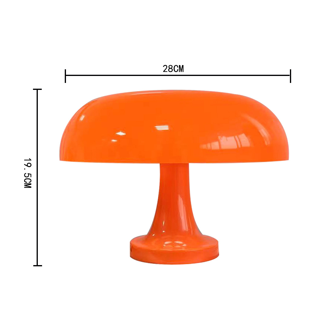 Retro Orange Vintage Mushroom Lamp - Mid-Century Mushroom Table Lamp