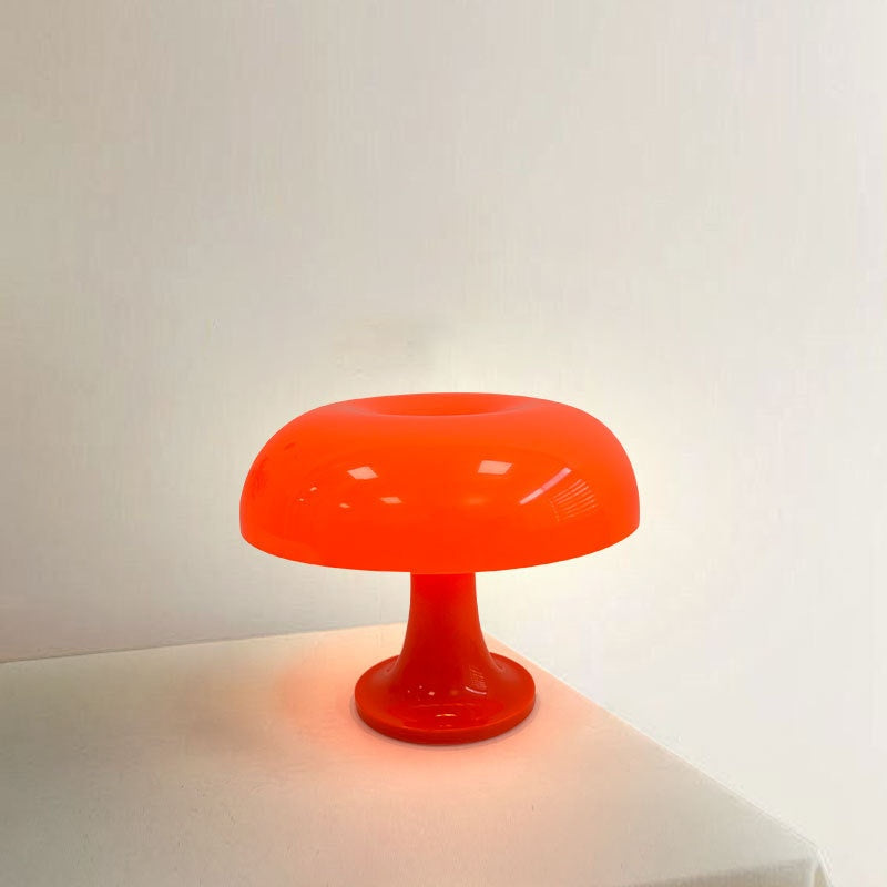 Retro Orange Vintage Mushroom Lamp - Mid-Century Mushroom Table Lamp