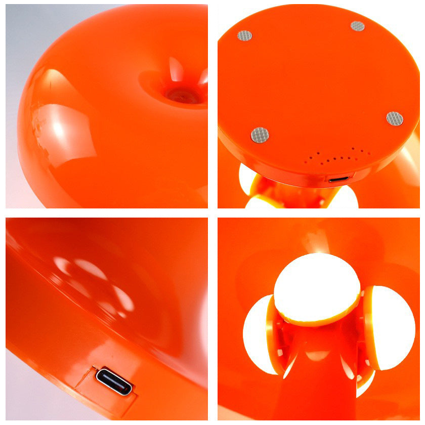 Retro Orange Vintage Mushroom Lamp - Mid-Century Mushroom Table Lamp