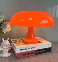 Retro Orange Vintage Mushroom Lamp - Mid-Century Mushroom Table Lamp