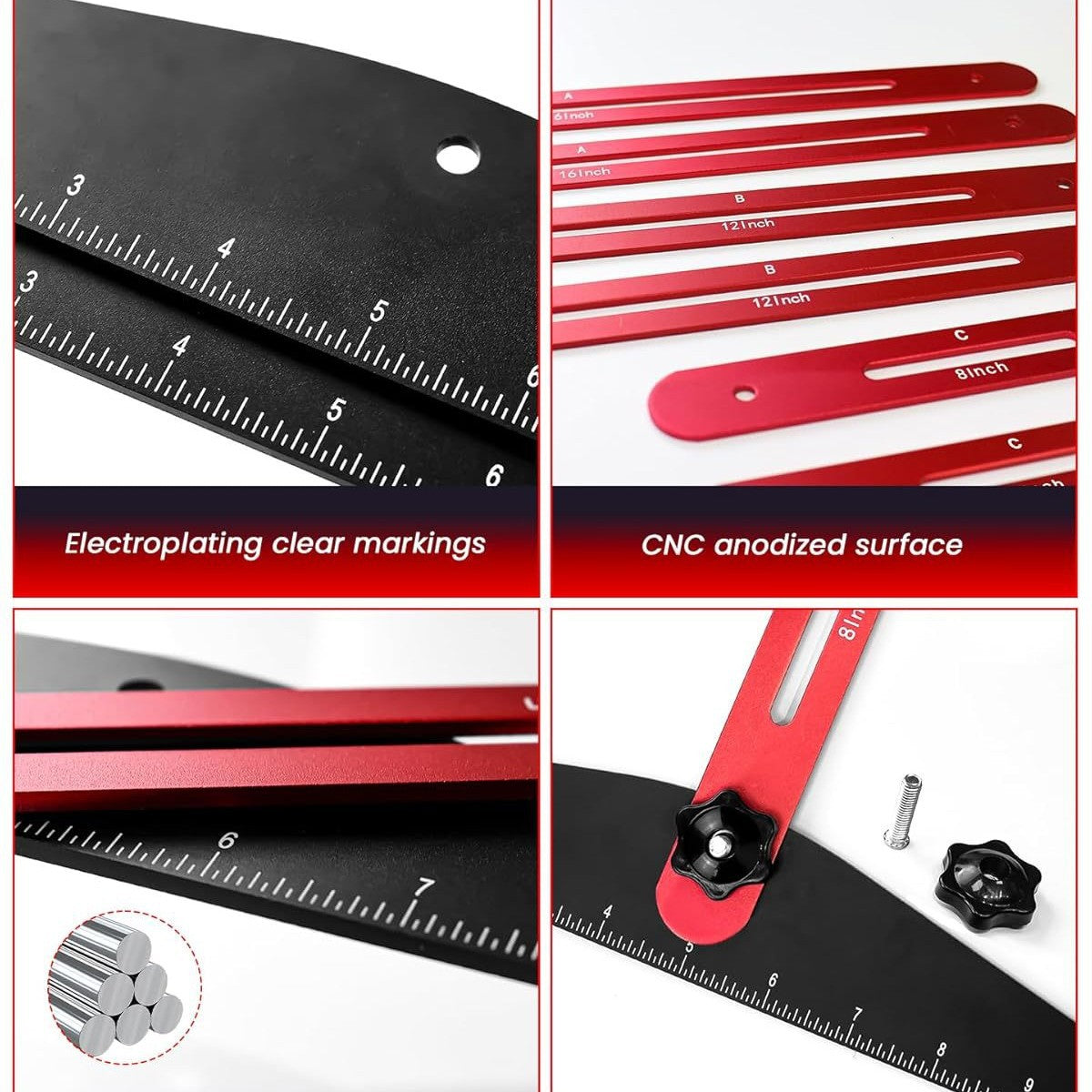 Stair Tread Template Tool & Measuring Jig – Adjustable Metal Stair Gauge