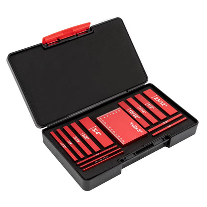 15 Precision Setup Blocks Set for Woodworking - Aluminum Height Gauge Blocks for Router Table and Table Saw Calibration