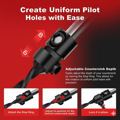 Pro-Precision 15pc Countersink & Wood Plug Cutter Set